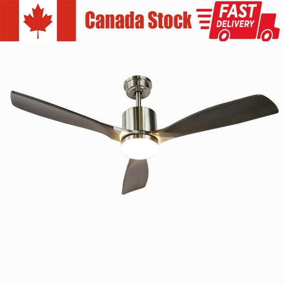 52'' Ceiling Fan with LED Lights,Adjustable dimming,Remote Control, Indoor Outdoor Wood Ceiling Fan with 3 Blade for Patio Living Room, Bedroom, Office, Summer House, Etc