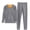Gray, variant on ZVNAΖH Men's Heavyweight Fleece Lined Thermal Underwear Set, Crewneck Long Sleeve Top and Pants, Winter Warm Base Layer Sleepwear, L-4XL