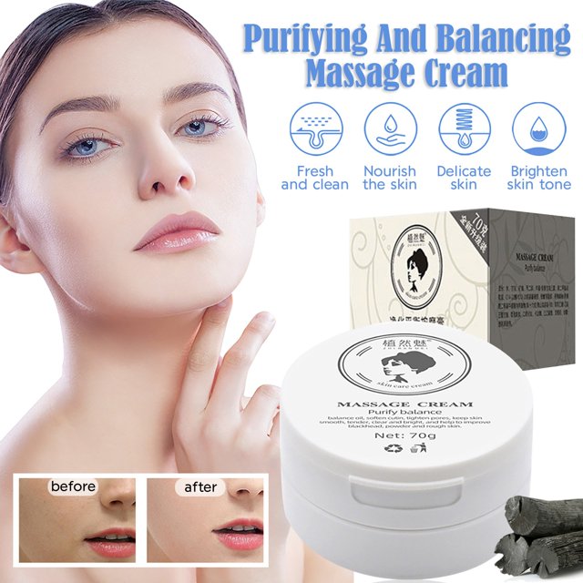 Ganfancp Crema de Masaje de Belleza Carbón Vegetal Exfoliante Limpieza Facial Artículos En Liquidación 1X Crema Facial Clarificante