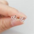 thumbnail image 4 of Aretes de plata con forma de corazón en forma de remolino para mujeres, niñas, 1 par JAMW Sencillez, 4 of 5