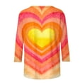 thumbnail image 6 of Craaazy Women's Valentines Day Crew Neck 3/4 Sleeve Cozy Love Shirts Gifts, 6 of 6