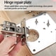 thumbnail image 4 of 8 Pcs Hinge Repair Plate, Kitchen Cupboard Cabinets Door Hinge Repair Plate, Stainless Steel Hinges Repair Plates, 4 of 5