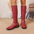 thumbnail image 2 of Taqqpue Women's Knee High Boots Plus Size Round Toe Side Zipper Comfortable Casual Long Boots for Women Size 5.5-11 Fashion Dress Shoes Fall Winter Riding Footwear Casual Walking, 2 of 10