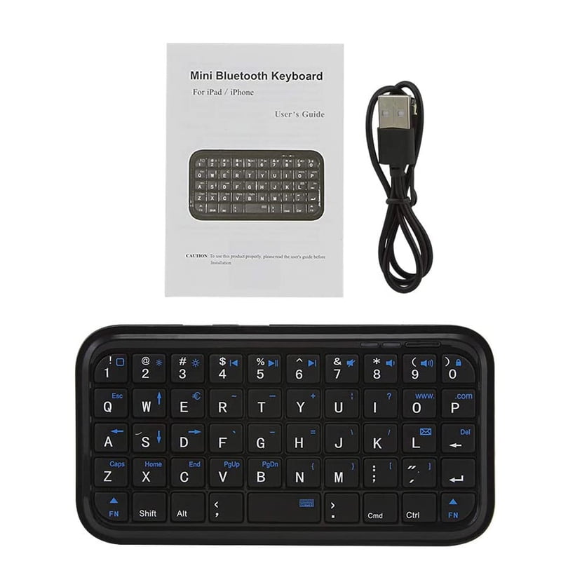 Wireless Bluetooth 3.0 Keyboard Rechargeable Type-C Port Mini Slim Travel Size Keypad 49 Keys Keyboard for Tablets Smartphone