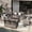 Gray, variant on MEISSALIVVE 5 Pieces Patio Furniture Set with 43" Fire Pit Table, Wicker Patio Conversation Set with Swivel Rocking Chairs, Outdoor Patio Set for Lawn Backyard Porch (Brown)