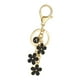 thumbnail image 4 of Llavero con letras, colgante de aleación, regalo para mujeres y niñas, dijes de flores. Negro, 4 of 9