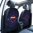 thumbnail image 3 of Easygdp Bohemian Vintage Pattern Car Kick Mat Seat Cover 2 Pcs Anti-Kick Pockets Storage Mat Back Seat Cover Car Seat Protector, 3 of 8