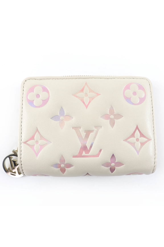 Pre-Owned LOUIS VUITTON M25601 LV Portefeuille Lou Lambskin Leather Dream Beige Monogram...