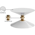 thumbnail image 4 of Meridian Furniture Malia Table Basse en Métal Blanc et Or en Forme de Sablier, 4 of 5