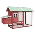 thumbnail image 1 of vidaXL Chicken Cage Red 170x81x110 cm Solid Pine & Fir Wood, 1 of 5