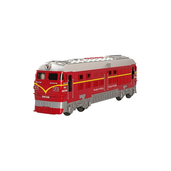 KOYPTL Toy Cars for Boys Aged 3 4 5 6 7 Years Old, Classic Olds Style Steam Green Leathers Train Toy High Speed Railway Spray Light Rail Model Inertias Car Toys,Birthday Christmas Gifts for Kids