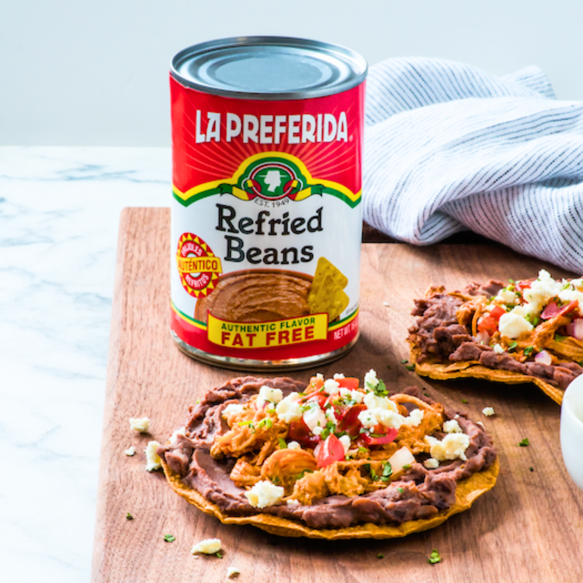 (12 pack) La Preferida Refried Beans, Fat Free, 16 oz