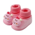 thumbnail image 6 of Gibobby Newborn Baby Boys Girls Cozy Fleece Booties with Grippers Stay On Slipper Socks Infant Toddler Crib Winter Shoes for Boys Girls(Pink,6-9 Months), 6 of 6