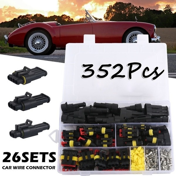 Willstar 240Pcs Motorcycle Electrical Waterproof Wire Connector Plug Kit Terminal Combination Car Accessories - image 4 of 11