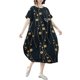thumbnail image 1 of Vestido flojo de la vendimia de las mujeres Mangas cortas Dot Print Baggy Plus Size Cotton Linen Romacci Vestido, 1 of 7