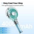 thumbnail image 4 of Ventilador nebulizador portátil KIBEE de 4000 mAh, recargable, 50 ml, verde, 4 of 7