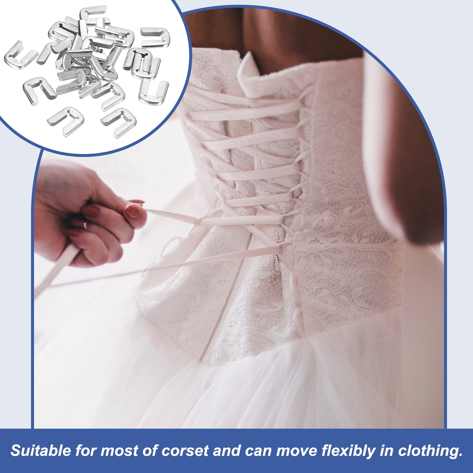 Unique Bargains Spiral Boning Tips Corset Boning Tips Covers End Cap Silver 12 cm