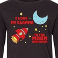 thumbnail image 4 of Inktastic I Love My Glamma to the Moon and Back Long Sleeve Youth T-Shirt, 4 of 5