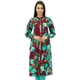 thumbnail image 1 of Bimba Floral Winter Tunic Rayon Kurta Straight Ethnic Kurti Blouse, 1 of 8
