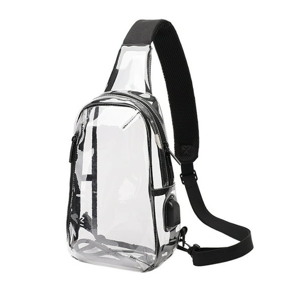 Mepaouo Clear Bag Purse for Stadium Events Women Crossbody Shoulder Chest Packs for Concerts Sports