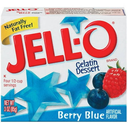 Jell-O Berry Blue Gelatin Dessert, 3 Oz - Walmart.com