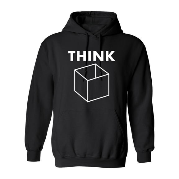 Think Outside The Box Sarcastic Novelty Gift Idea Adult Humor Funny Men's Hoodies
