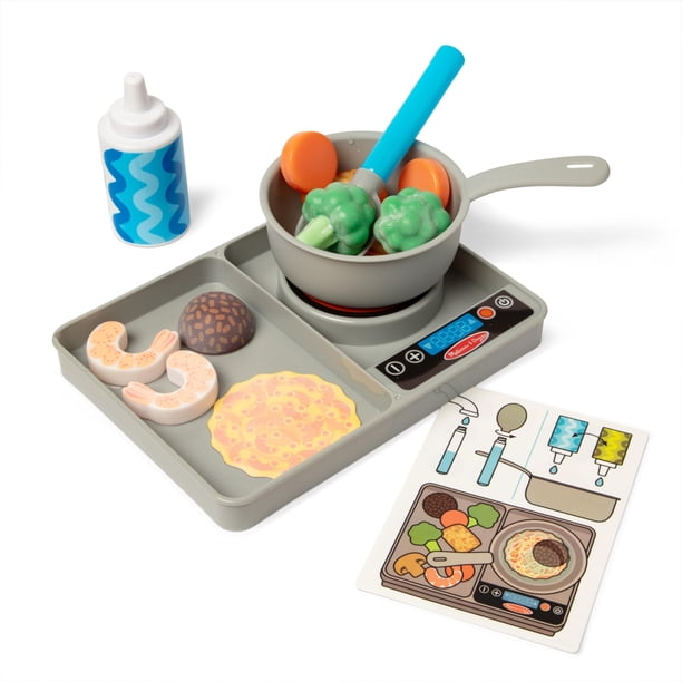 Set de juego de cocina Melissa & Doug Simmer & Stir con estufa