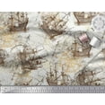 thumbnail image 3 of Soimoi Poly Georgette Fabric Ship & Direction Compass Nautical Printed Craft Fabric by the Yard 42 Inch Wide, 3 of 3