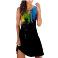 thumbnail image 2 of Fankiway Robe Débardeur Décontractée d'Été Imprimée pour Femmes Robe de Plage Sans Manches Robes d'Été pour Femmes Liquidation Robes pour Femmes Grande Taille Liquidation, 2 of 5