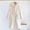 A01_White, variant on Women's Open Front Fleece Pajama Open Front Button Down Long Sleeve Pajama Blouse Relaxed Fit Plain Classic Nightgown with Pockets
