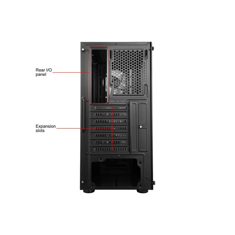Atx Mid Tower Case RUIX CV203 ATX Mid-Tower PC Case With 4 RGB Fans ...