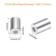 thumbnail image 2 of 200 Pcs Aluminum Crimping Loop Sleeves for 3/64" Diameter Wire Rope, Round Wire Rope Sleeve for Cable Line End, 2 of 6