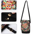 thumbnail image 3 of Mini bolso hippie, bolso de hombro étnico bohemio, bolso bandolera estilo hobo, bolso de lona para mujer con correa ajustable, bolso pequeño para niña, bolso vintage bordado, 3 of 4