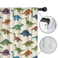 thumbnail image 4 of Blackout Kids Curtains,Beige Colorful Dinosaurs Pattern Childrens Insulated Curtains Set Of 2,Bedroom Essentials,Toddler Room Decor 52"x63", 4 of 5