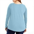 thumbnail image 4 of Horkkom Long Sleeve Shirts for Women Plus Size V Neck Fall Tops Casual Solid Color Blouse M, 4 of 6