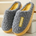 thumbnail image 2 of Slippers for Women Winter Memory Foam Soft Thick Sole Fashion Fuzzy Indoor Outdoor Bedroom House Shoes Grey 8.5, 2 of 5