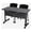 Gray, variant on Regency Kobe 48x24" Flip-Top Nesting Table - Cherry/2 Knight Mesh Chairs