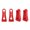 Red, variant on Fanoery 4Pcs Car Door Lock Sound Deadener Damper Buffer Rattling Screaks Soundproof Deaf Seal Buffer Auto Accessory