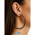 thumbnail image 4 of PROSTEEL Bold Chunky Black Hoop Earrings for Women Stainless Steel 80MM Hypoallergenic Round Hoops for Mom Daughter Christmas Birthday, 4 of 8