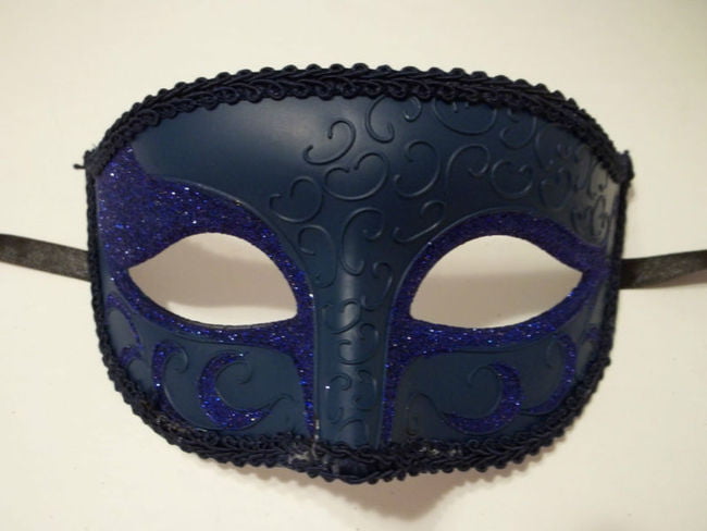 Royal Blue Venetian Masquerade Mask Party Prom Mardi Gras Halloween Costume 
