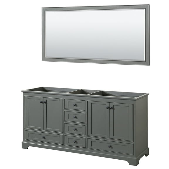 Wyndham Collection Wcs202072dcxsxxm70 Deborah 71" Free Standing Double Wood Vanity Cabinet