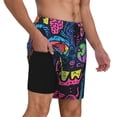 thumbnail image 2 of Daiia Neon Graffiti Urban Art Mens Swim Trunks Swim Shorts Quick Dry Swim Shorts with Mesh Lining Pockets-XX-Large, 2 of 9