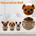 thumbnail image 3 of Emotional Knitted Flowers, Crochet Doll With Encouraging Card Funny Handmade Support Plush Toy Desktop Decor Graduation Gift For Family Friends, 3 of 5