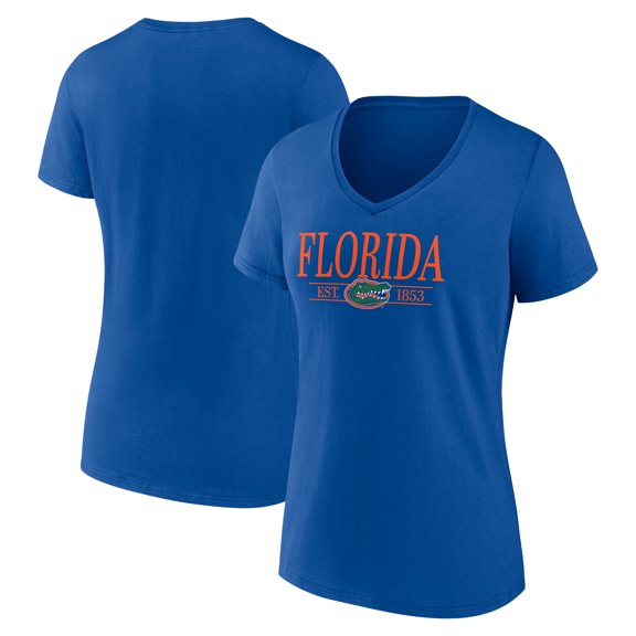 Women's Royal Florida Gators Essential Stack V-Neck T-Shirt