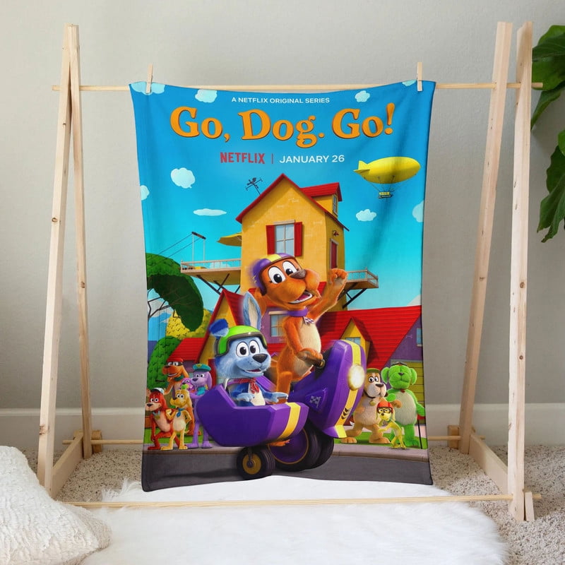 go dog go Anti Pilling Flannel Blanket Gifts for Fans Lover Girls Boys Women Present Hoodie Him Bed 30"x40"