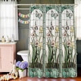 thumbnail image 6 of Teal Green Butterfly Shower Curtain Set with Hooks, Leaves Floral Waterproof Fabric Bathroom Curtains Decor Home Accessories,66 X 72 Inch Long, 6 of 9