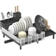 thumbnail image 1 of SONGMICS Escurreplatos Expandible, Escurreplatos de Cocina de Acero Inoxidable, con Pico Giratorio, para Vasos, Copas, Sostiene Utensilios, Tablas de Picar y Sartenes, Plata y Negro, 1 of 5
