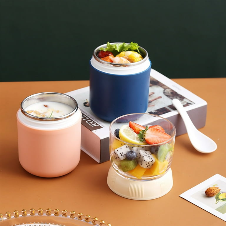 700ml Insulated Lunch Container With Cereal Bowl & Nut Cup, Stainless  Steel Portable Food Jar For Breakfast, Yogurt, Salad, Soup, Perfect For Sch