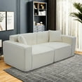 thumbnail image 2 of Soft - seated, pine - framed loveseat - Comfortable rest with USB charging, 2 of 5