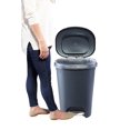 thumbnail image 2 of Rubbermaid 13 Gallon Slow Close Step-on Plastic Kitchen Trash Can, 2 of 5